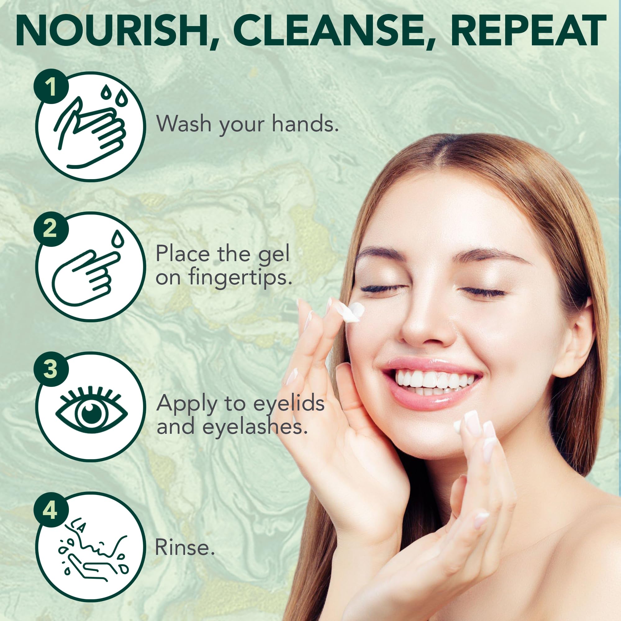 NOVEHA Demodex Eyelid Cleanser packaging close-up for premium design