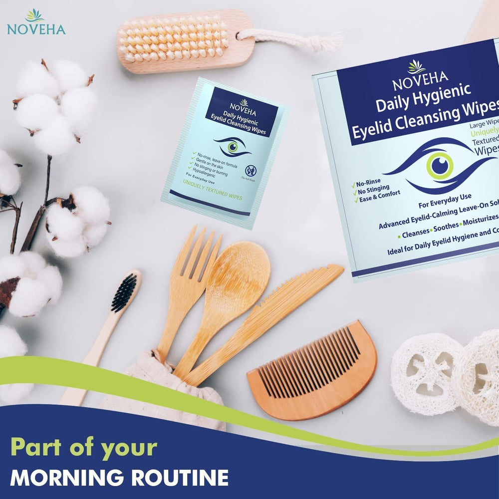 NOVEHA doctor recommended eye wipes: trusted daily hygiene.