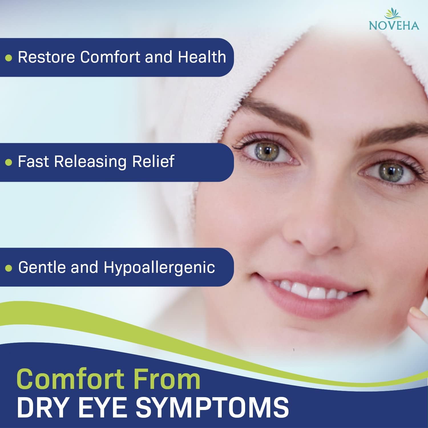 NOVEHA makeup remover eyelid wipe: removes makeup while soothing lids.