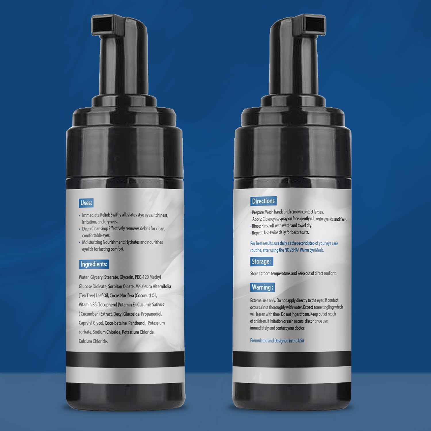 NOVEHA XStye daily-use cleanser supports safe eye hygiene