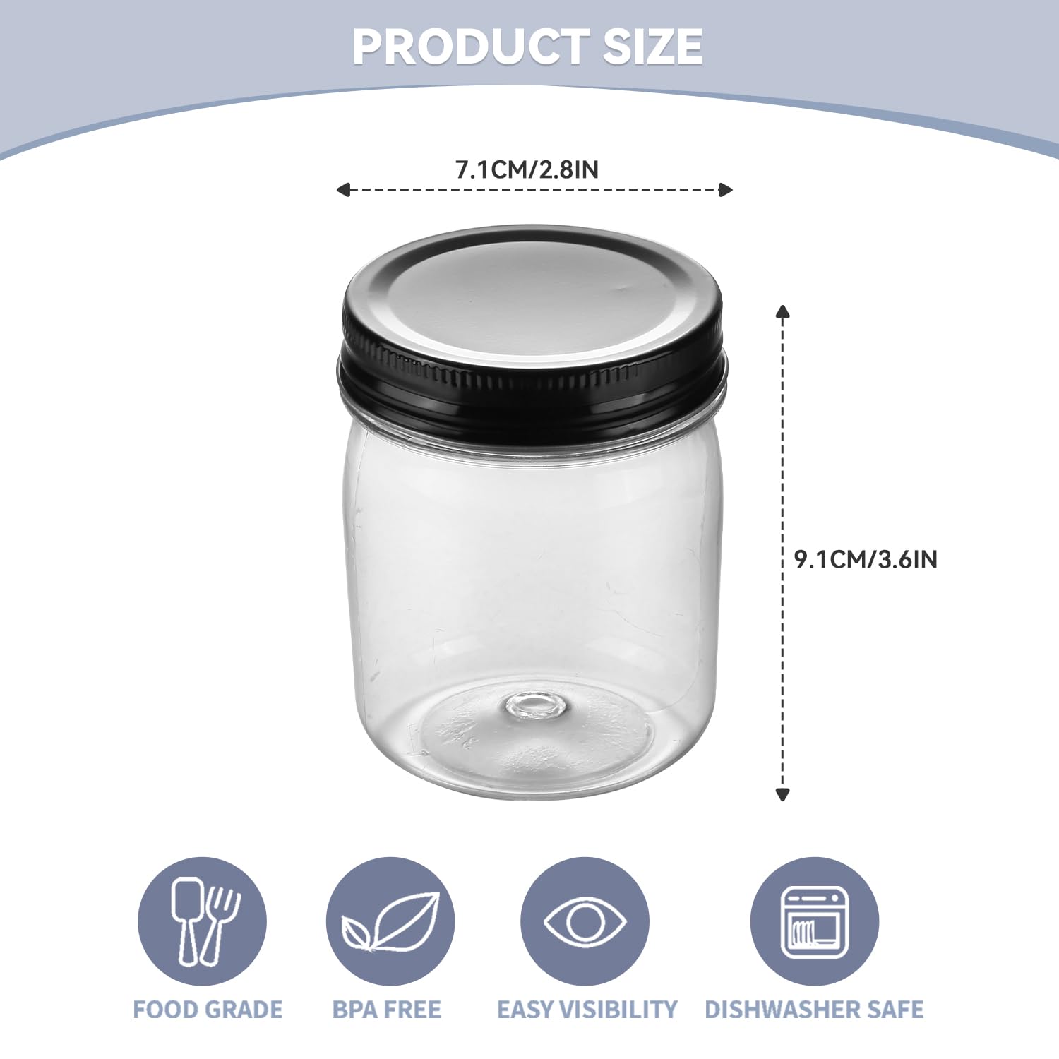 Novelinks airtight seal jar top demonstrating leakproof storage for liquids and dry goods.