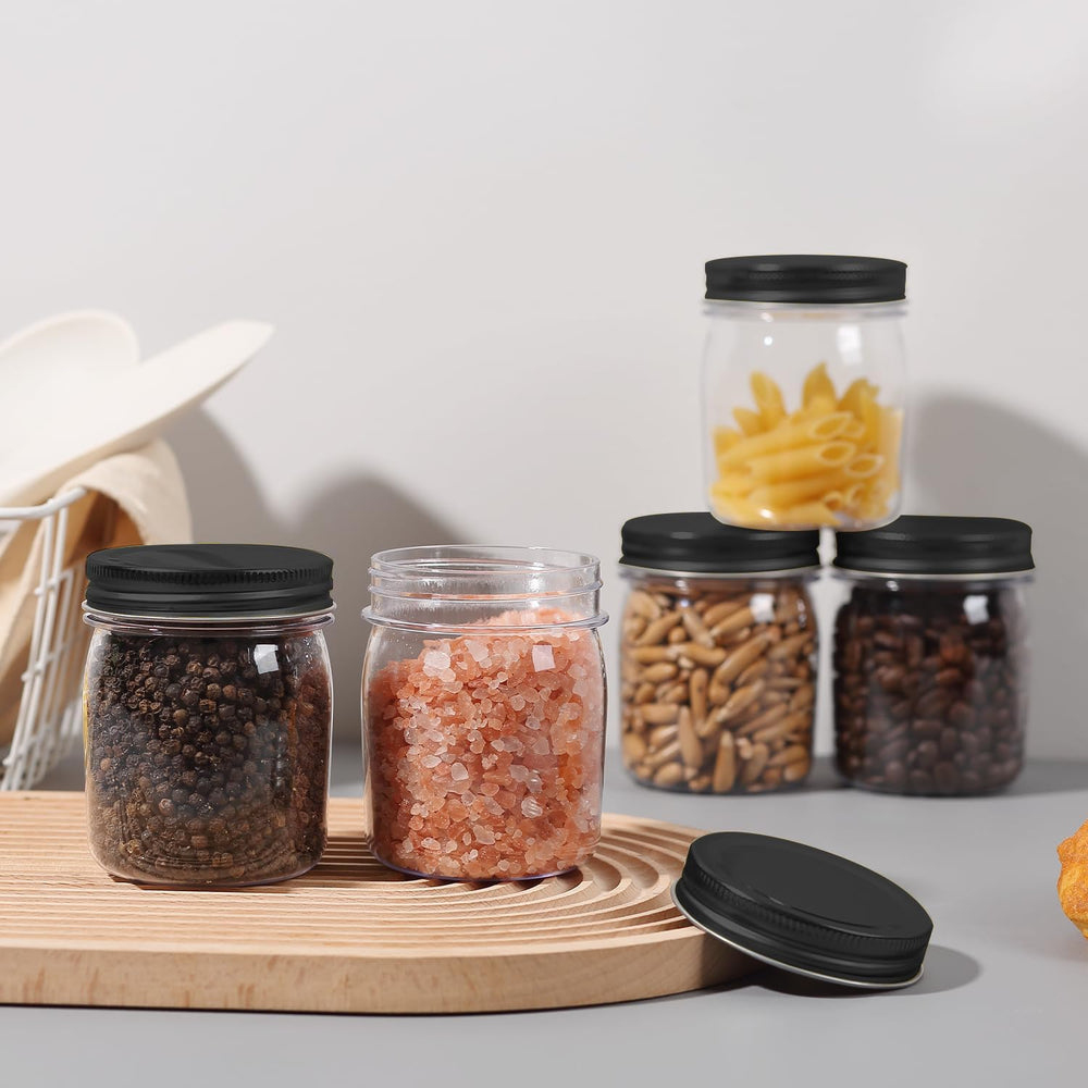 Novelinks spice and beauty jars offer easy shelving and quick access.