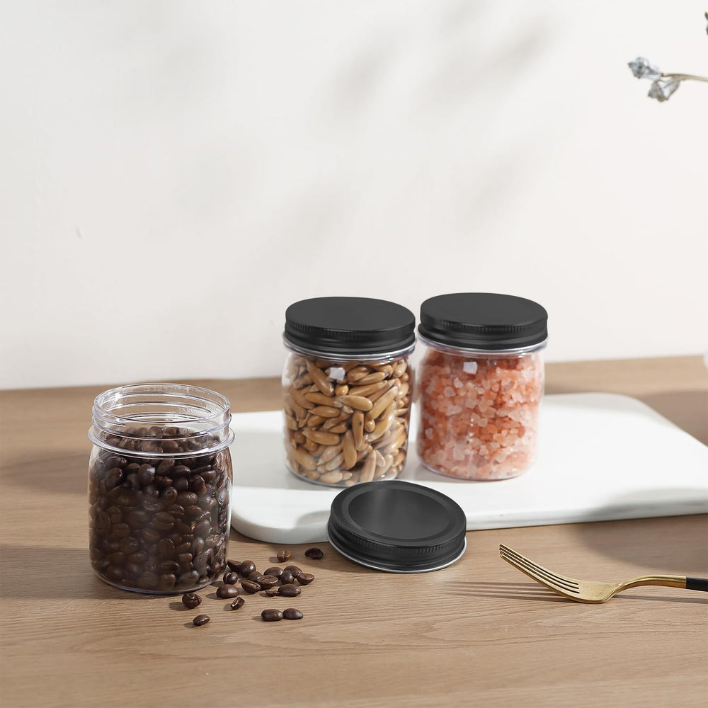 Novelinks durable clear jars keep contents visible and protected.