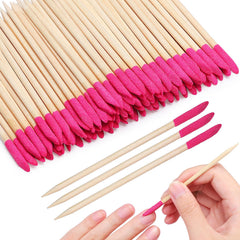 Noverlife pink disposable sanding sticks angled view for precise nail shaping