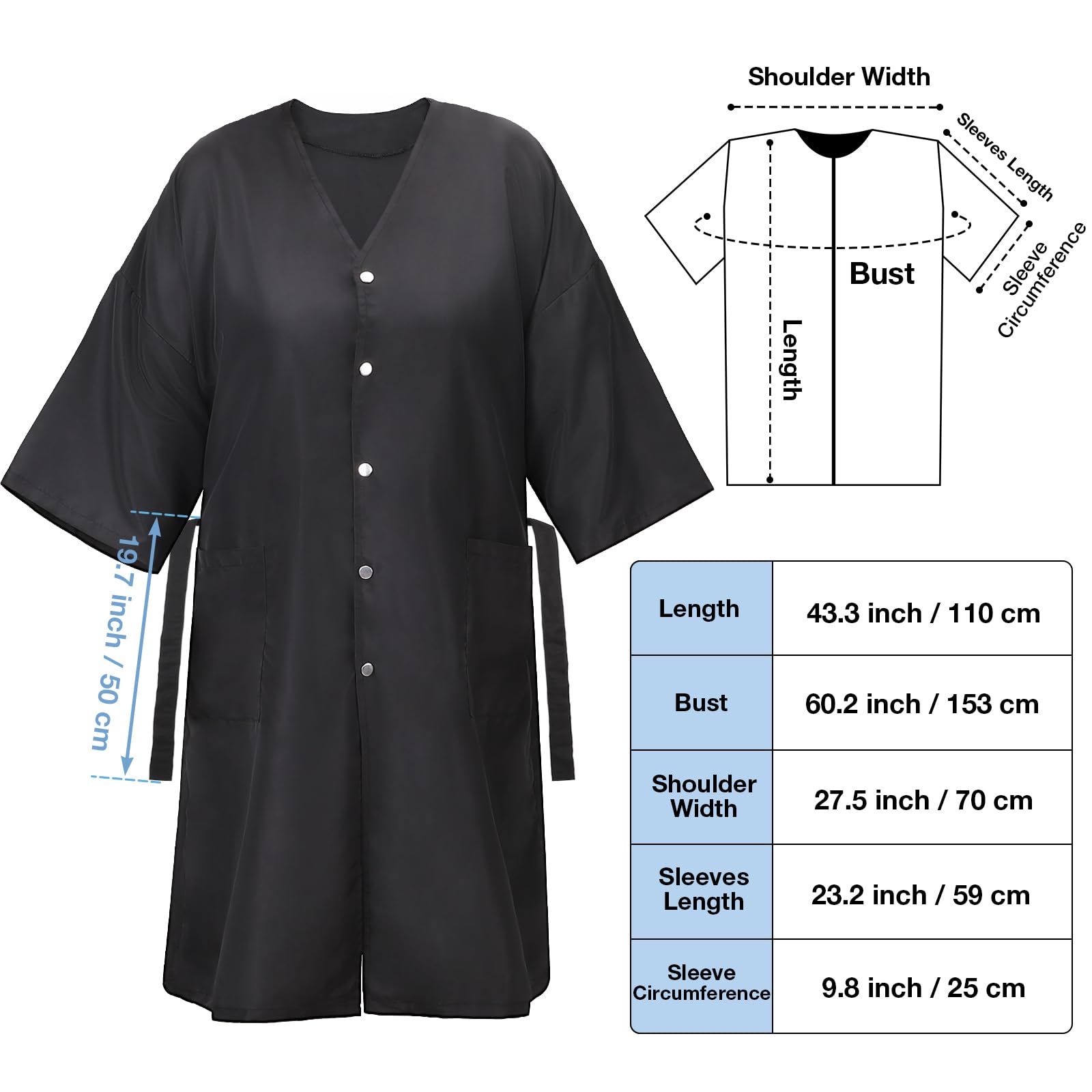 Noverlife plus-size salon gown demonstrates relaxed fit and comfort.