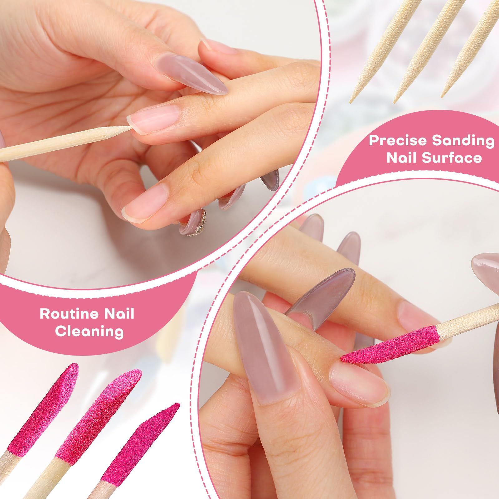 Noverlife pumice stone cuticle file close up showing gentle exfoliation