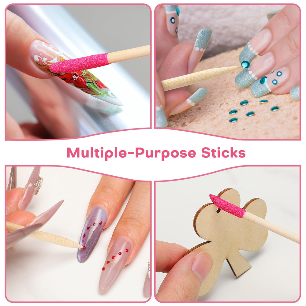 Noverlife wood nail stick pusher detail for backfilling cuticles