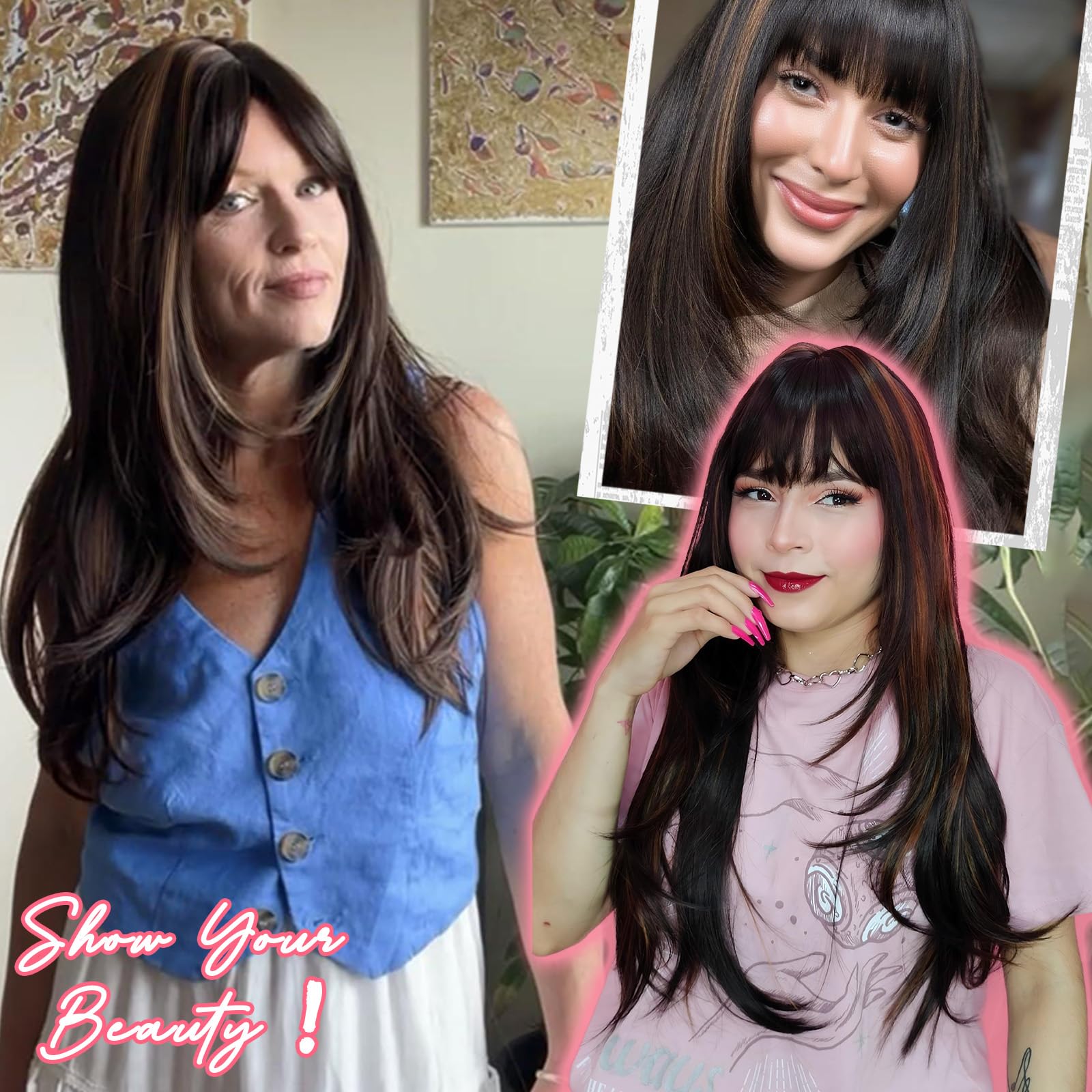NOVFLKW daily-use party cosplay wig suitable for many occasions.