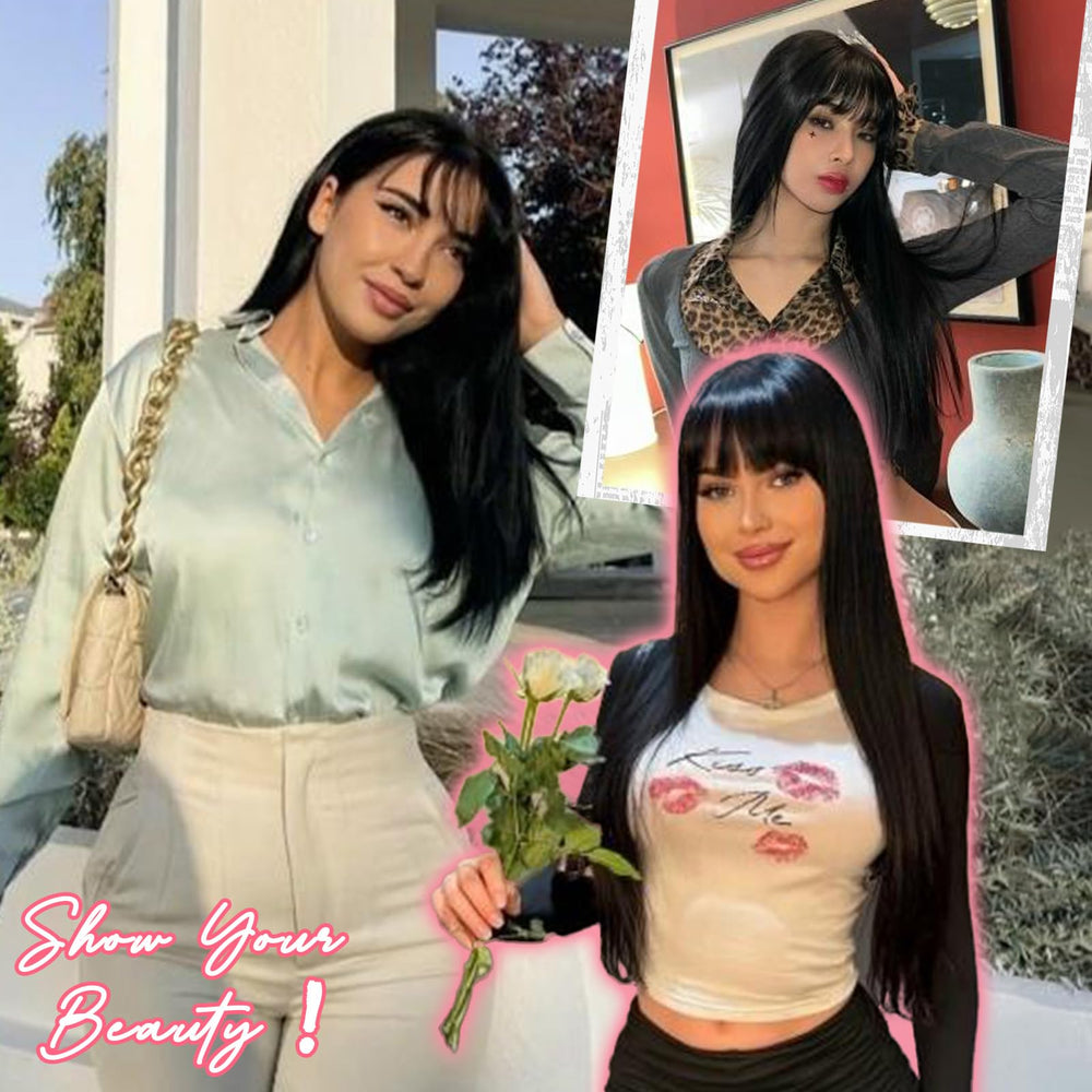 NOVFLKW soft texture wig feel silky for daily use