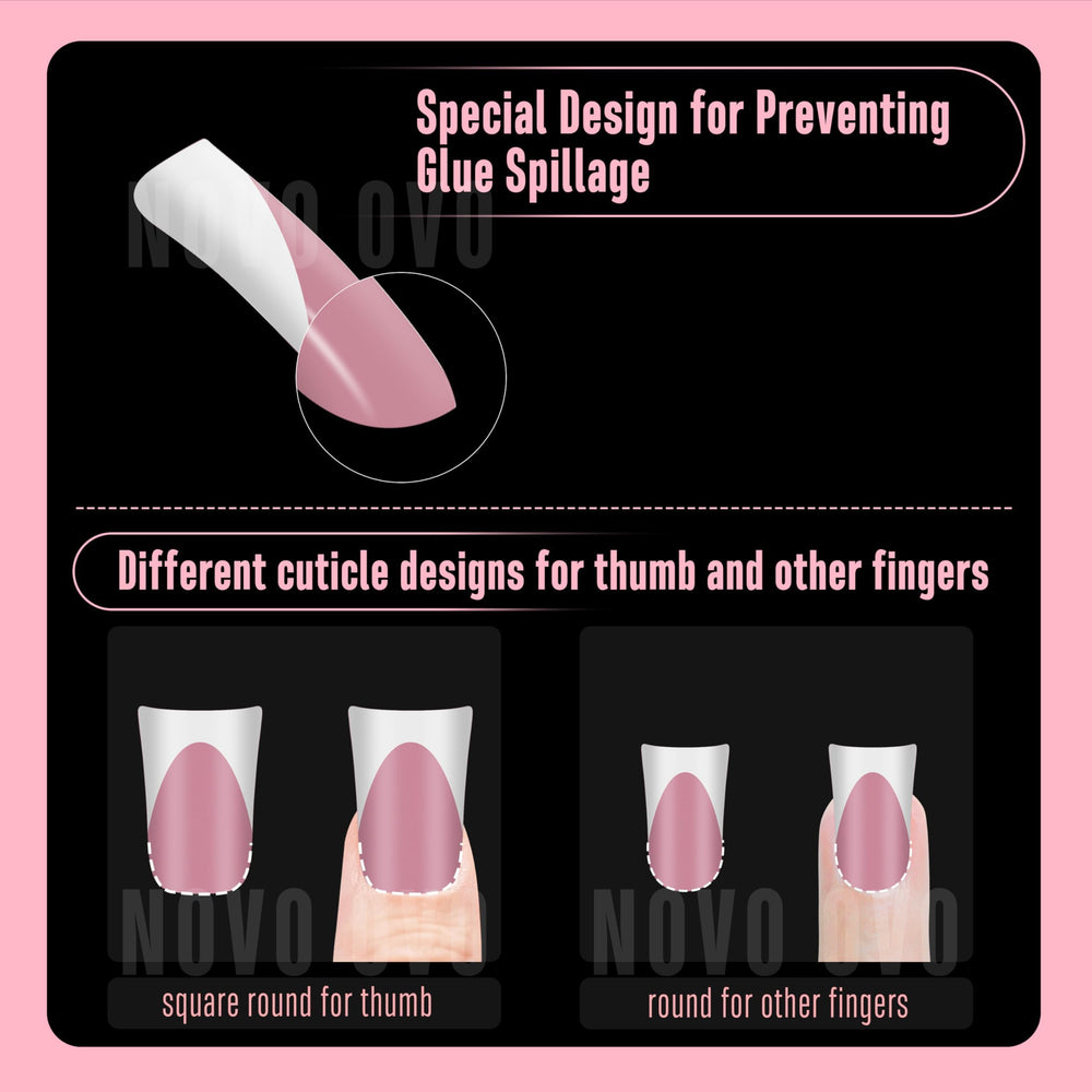 NOVO OVO 12 sizes fit a wide range of nail beds for precise results