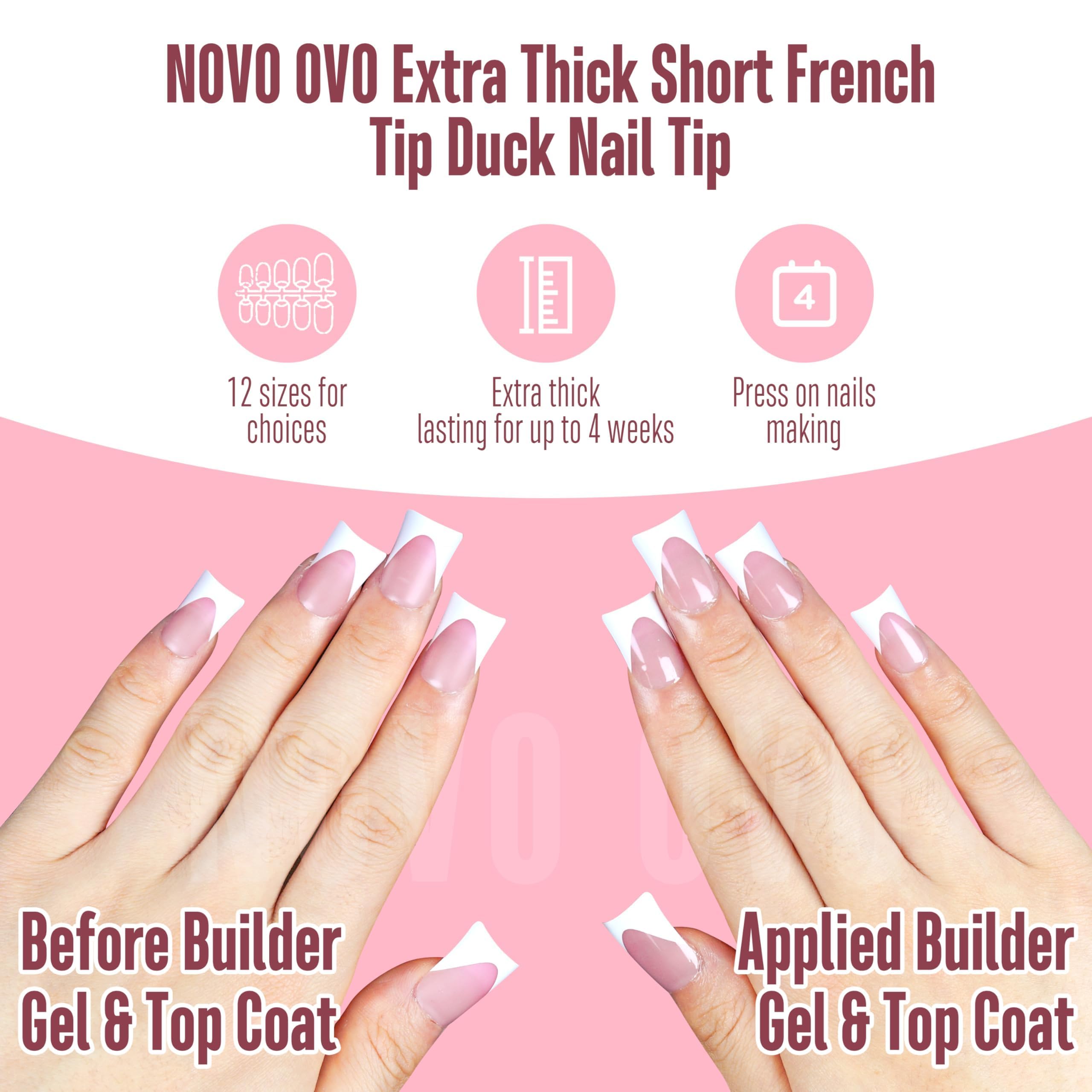 NOVO OVO berry pink soft gel nail extensions for durable daily wear