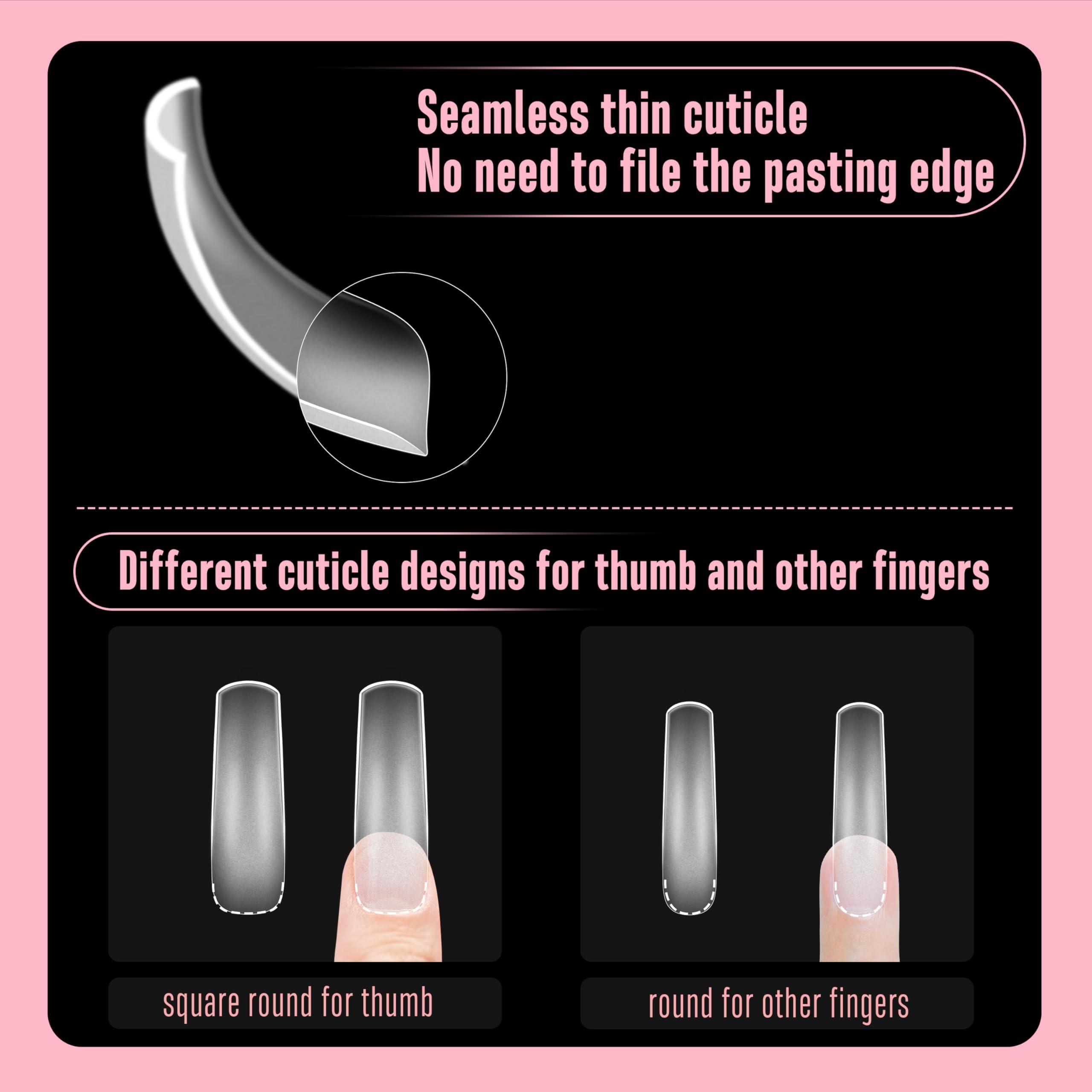 NOVO OVO clear full-cover tips simplify gluing and decorating at home.