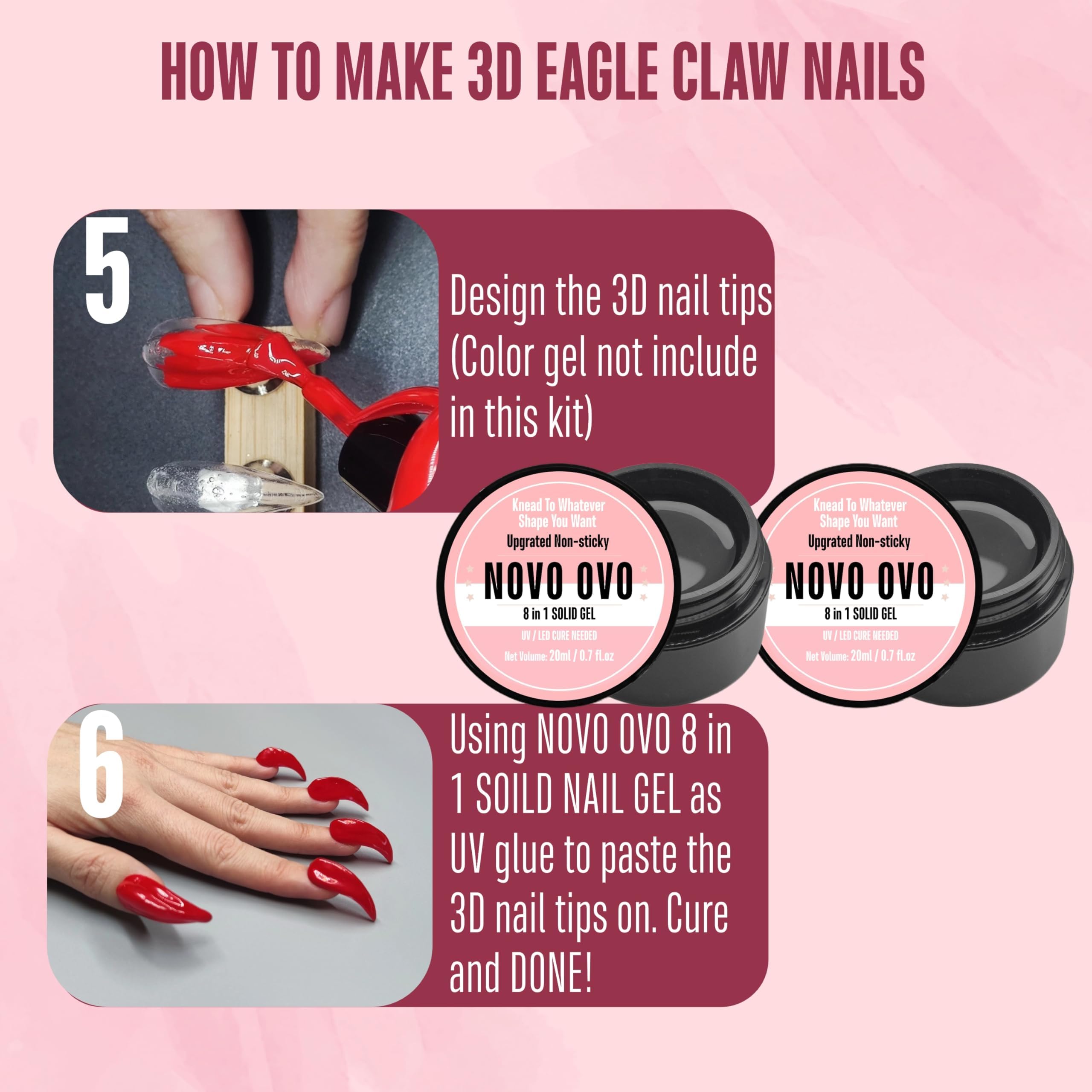 NOVO OVO gel offers easy removal with alcohol spray for reuse.
