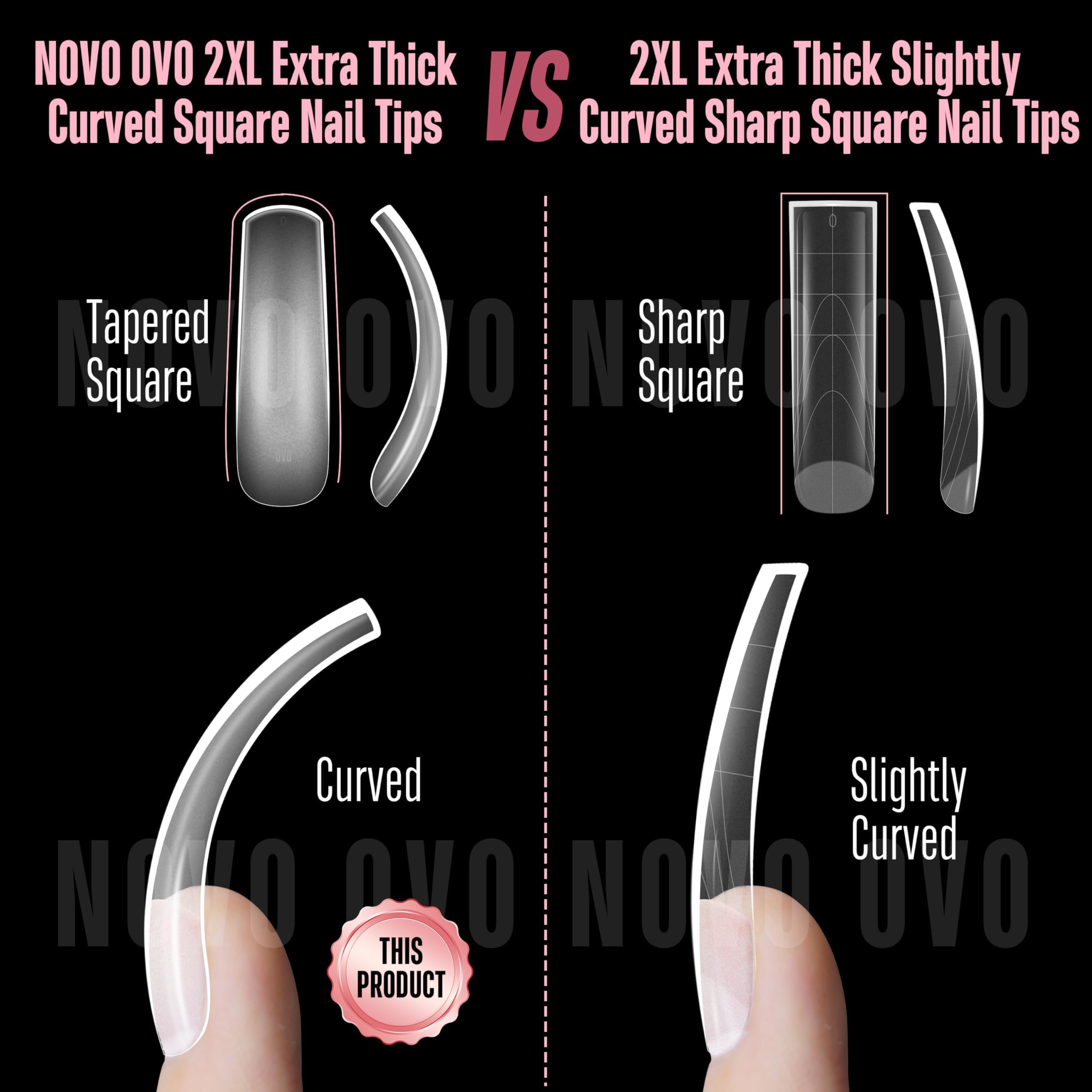 NOVO OVO Queen Square thick tips resist bending for durable wear.