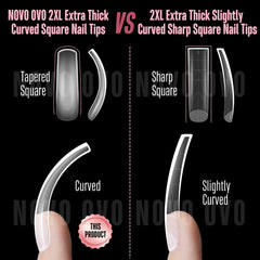 NOVO OVO Queen Square thick tips resist bending for durable wear.