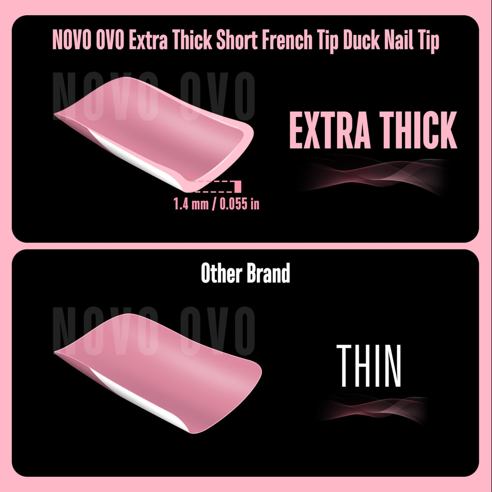 NOVO OVO short full-cover nail tips for comfortable everyday use