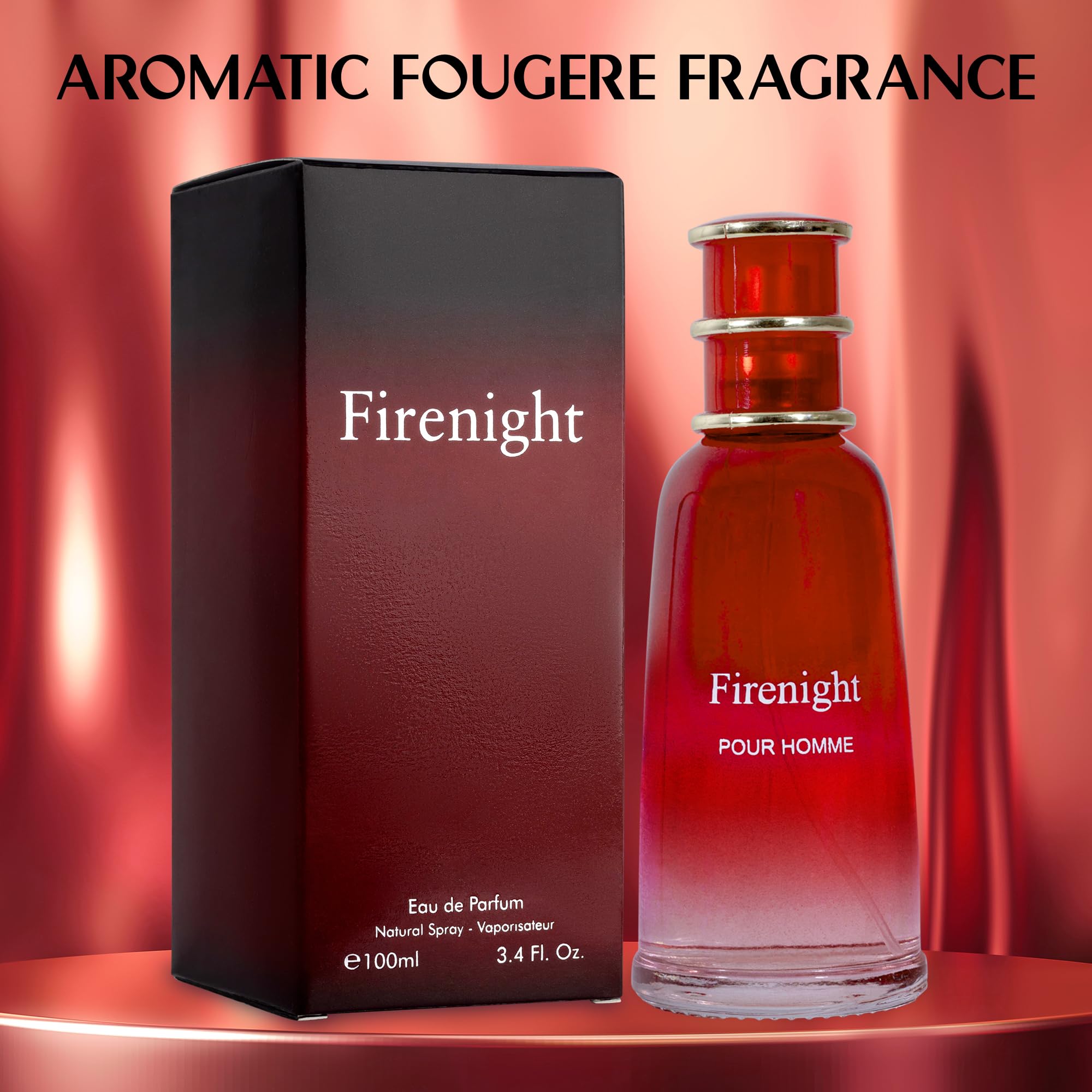Bottled presence on a dresser reinforces NovoGlow Firenight as part of daily rituals.