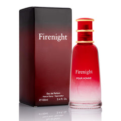 NovoGlow Firenight bottle front view showcases masculine design for daily wear.