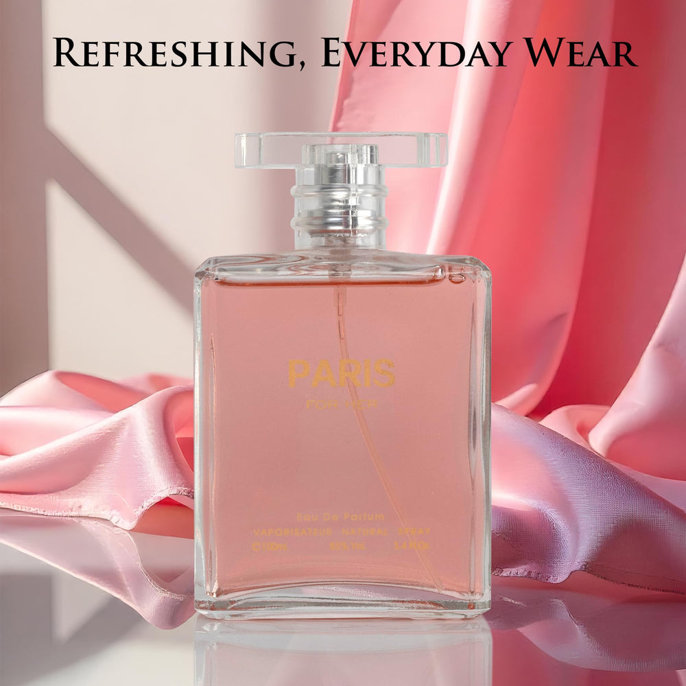 NovoGlow Paris For Her floral top notes evoke fresh daytime charm.