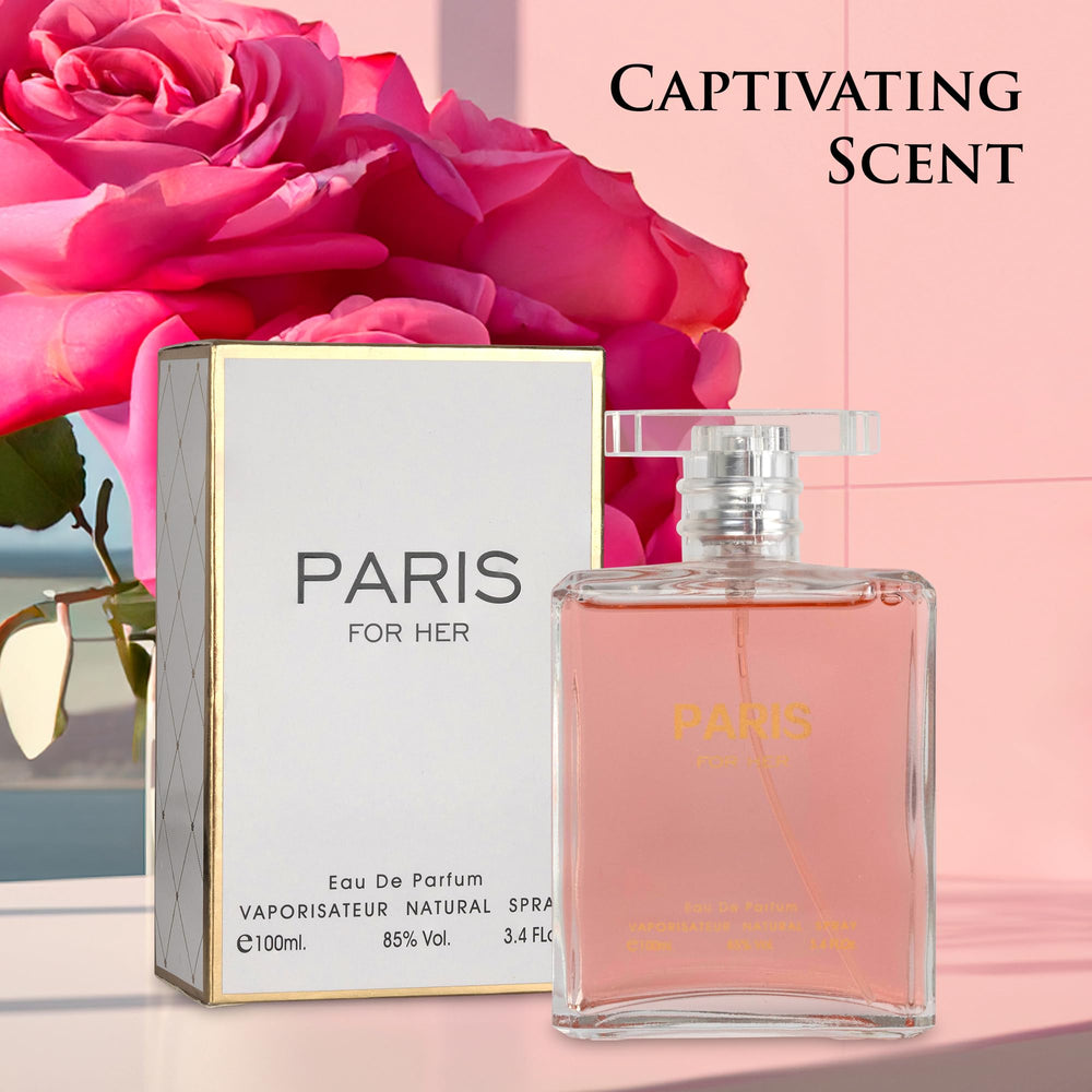 NovoGlow Paris For Her packaging detail showing elegant branding.