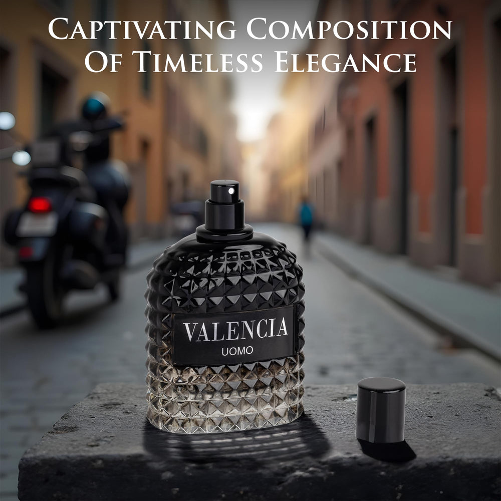NovoGlow Valencia UOMO 100ml bottle ideal for travel and daily use
