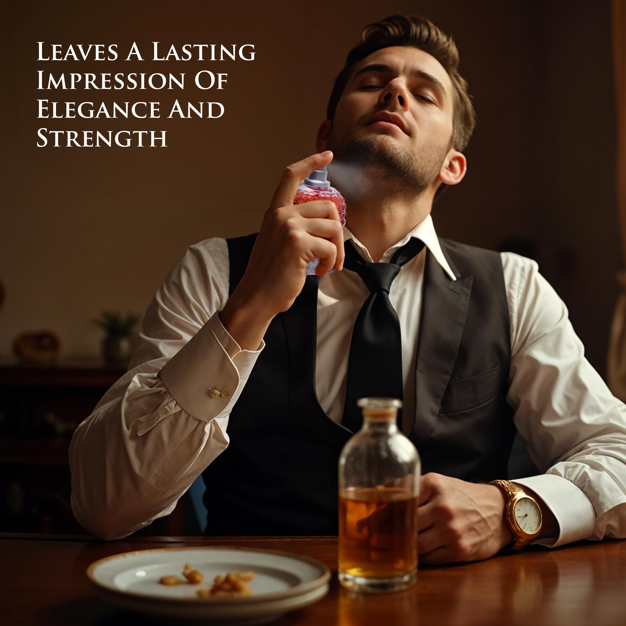 NovoGlow Valencia UOMO Fantasy detailed label, hints of luxury and authenticity.