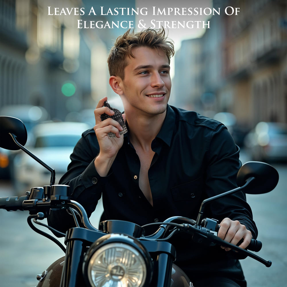 NovoGlow Valencia UOMO ginger heart note emphasizes warm, modern character