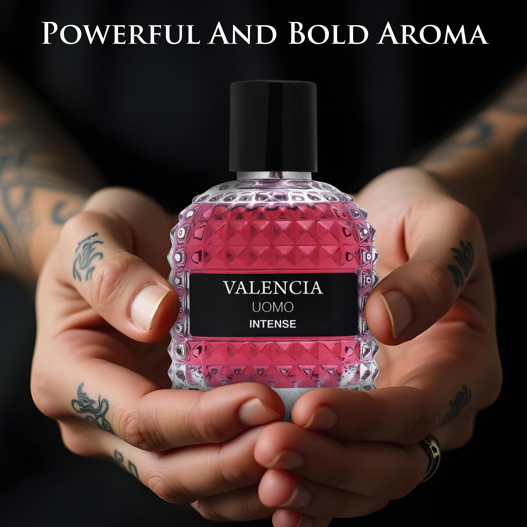 NovoGlow Valencia UOMO Intense warm ambiance scene evokes inviting, daytime-to-night fragrance.