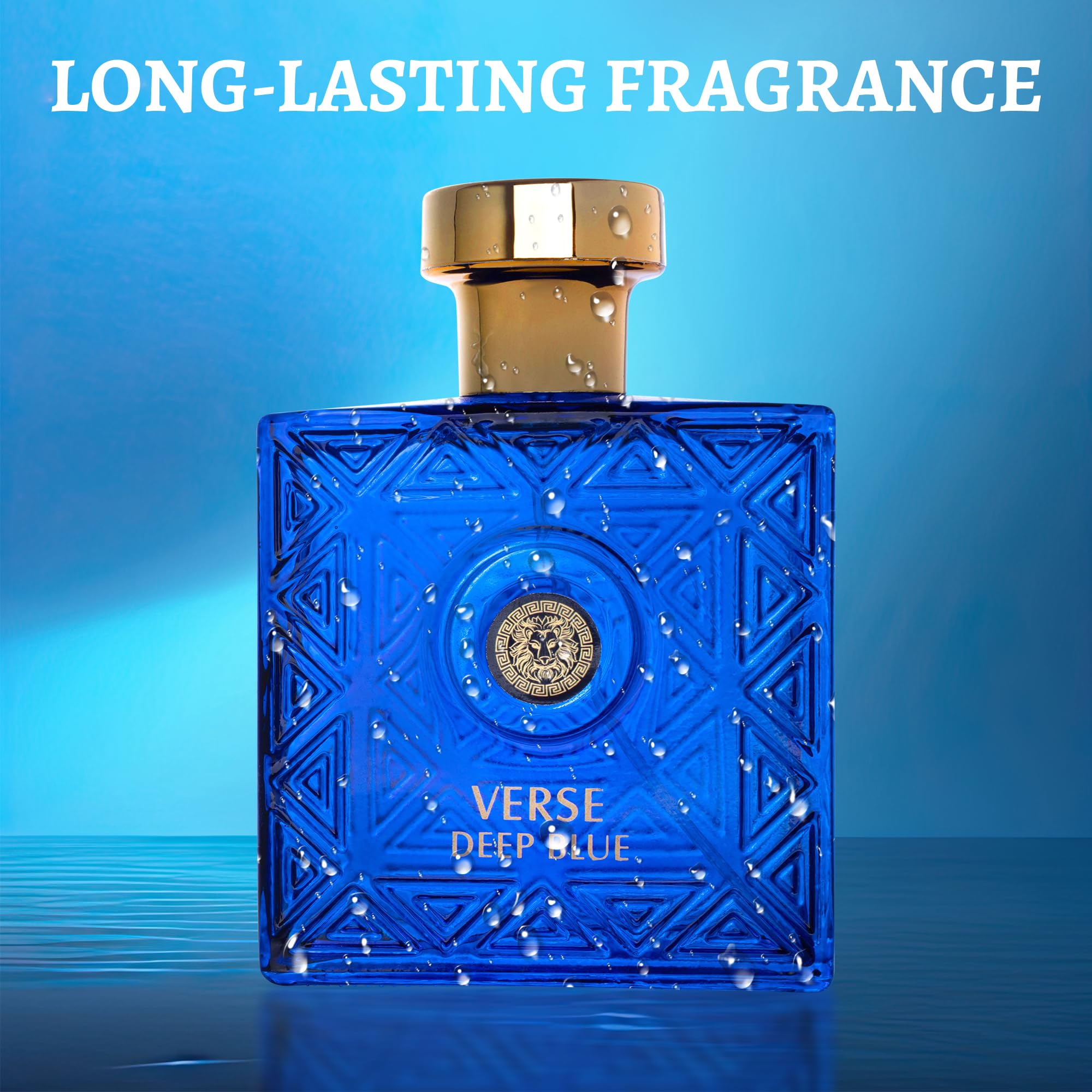 NovoGlow Verse Deep Blue 3.4 oz bottle for casual daily wear.