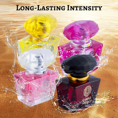 NovoGlow Verse Pink Crystal bottle, soft floral-fruity note for all-day wear.