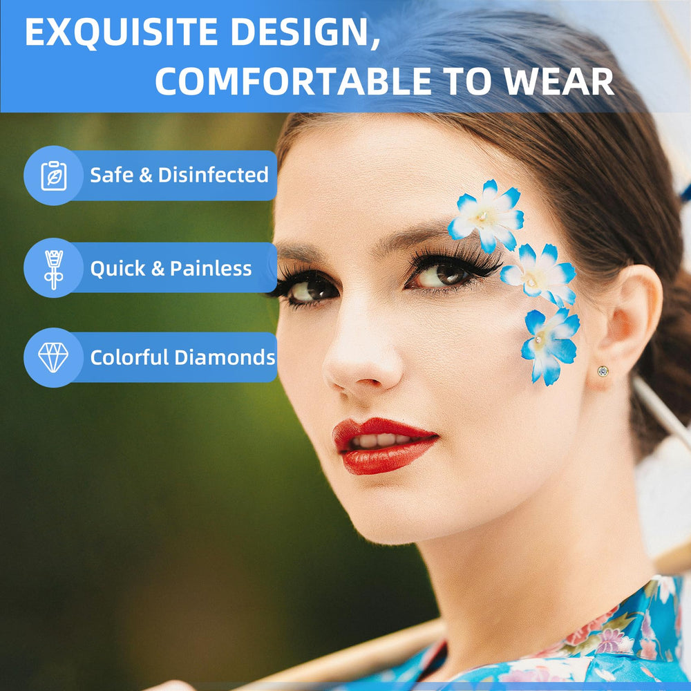 Novopiercing CZ stones earrings add sparkle to your look.