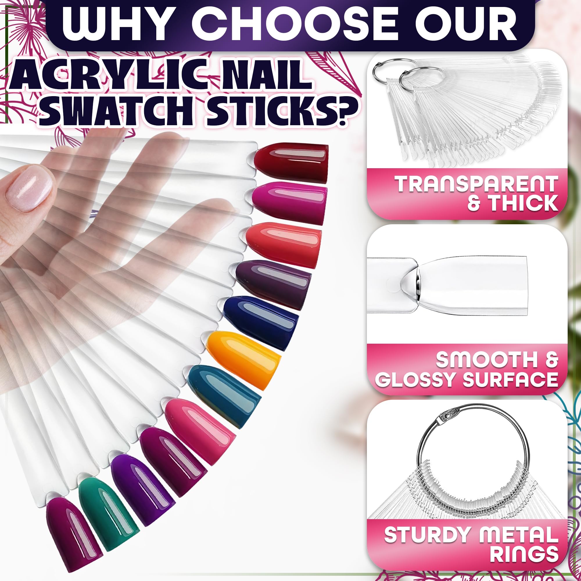 Novsix durable plastic swatches ensure smooth color application