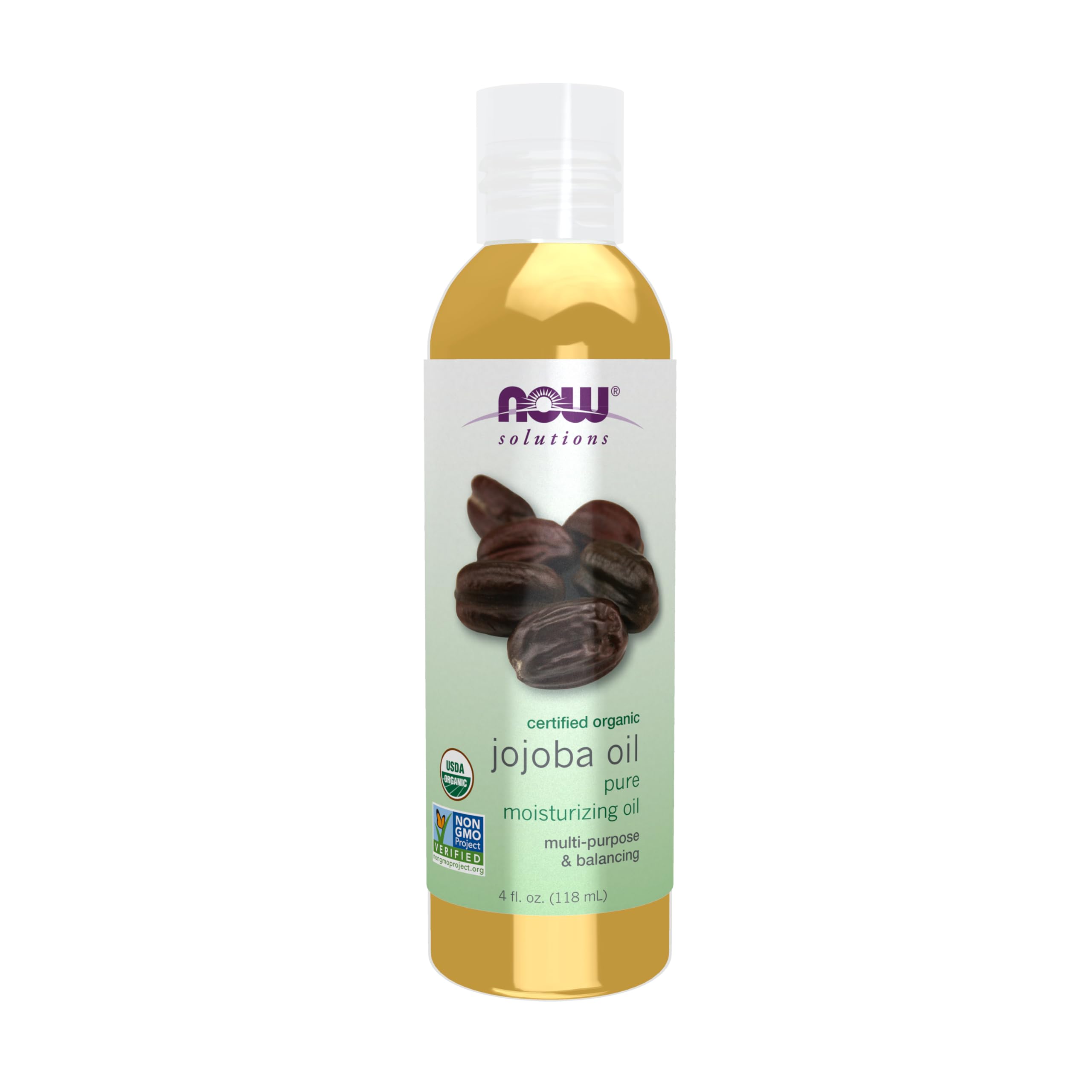 NOW Foods Jojoba Oil bottle ready for skin and hair care use