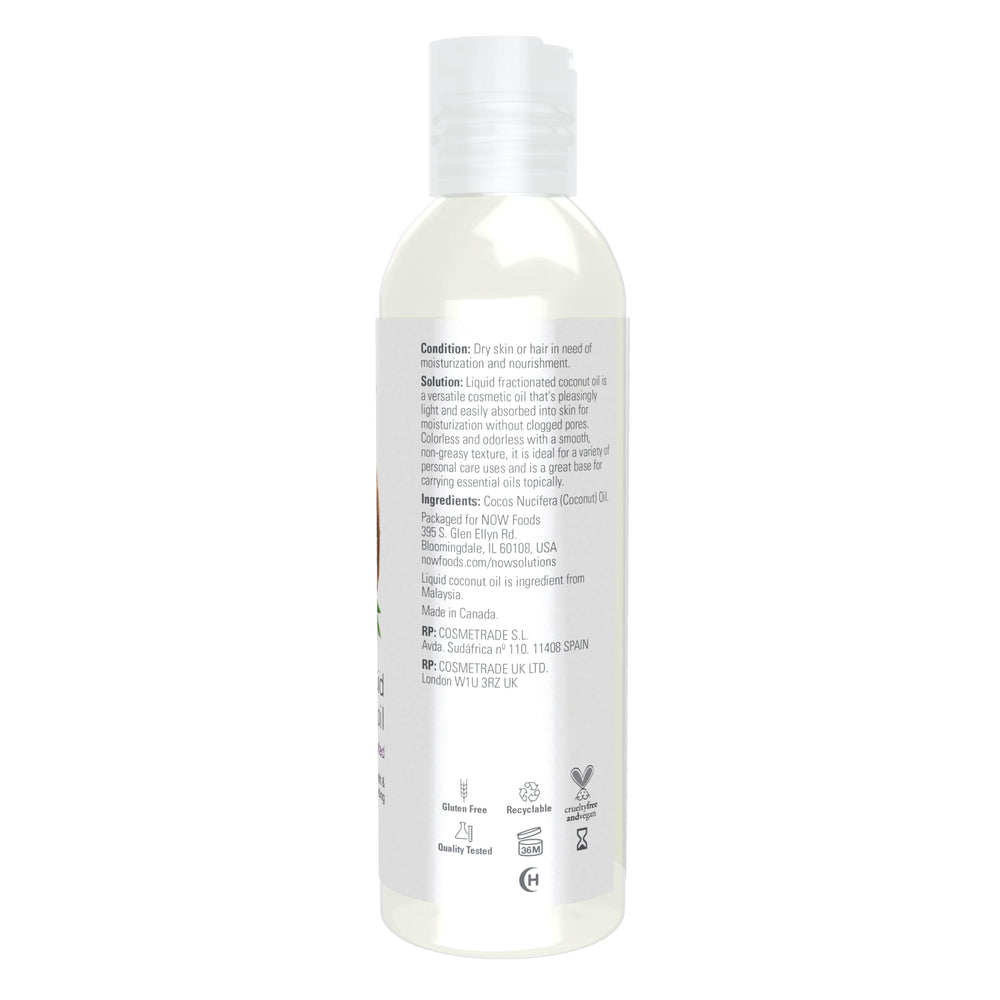 NOW Foods Liquid Coconut Oil used as a carrier for essential oil blends