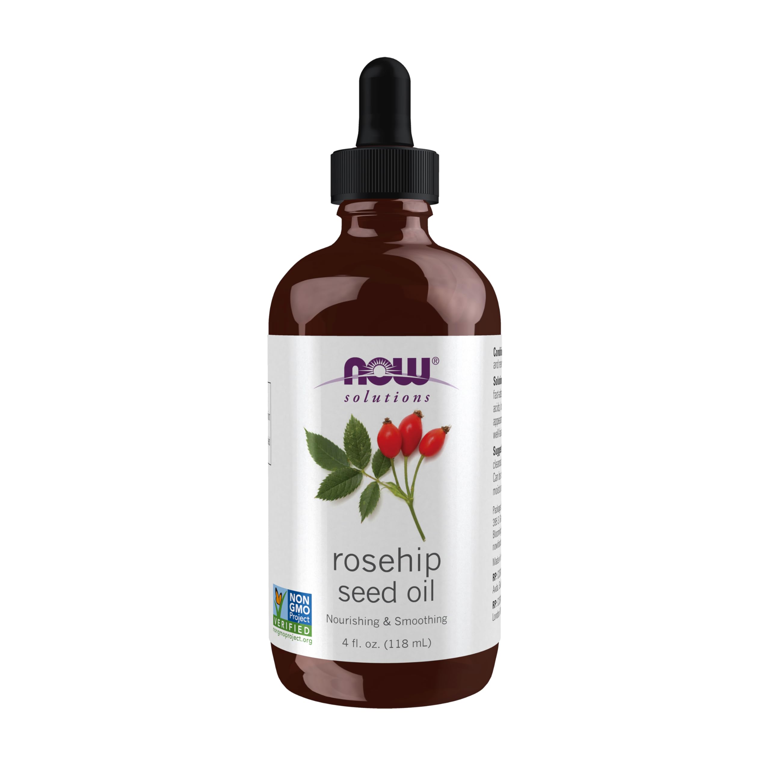 NOW Foods Rose Hip Seed Oil bottle for nourishing facial care