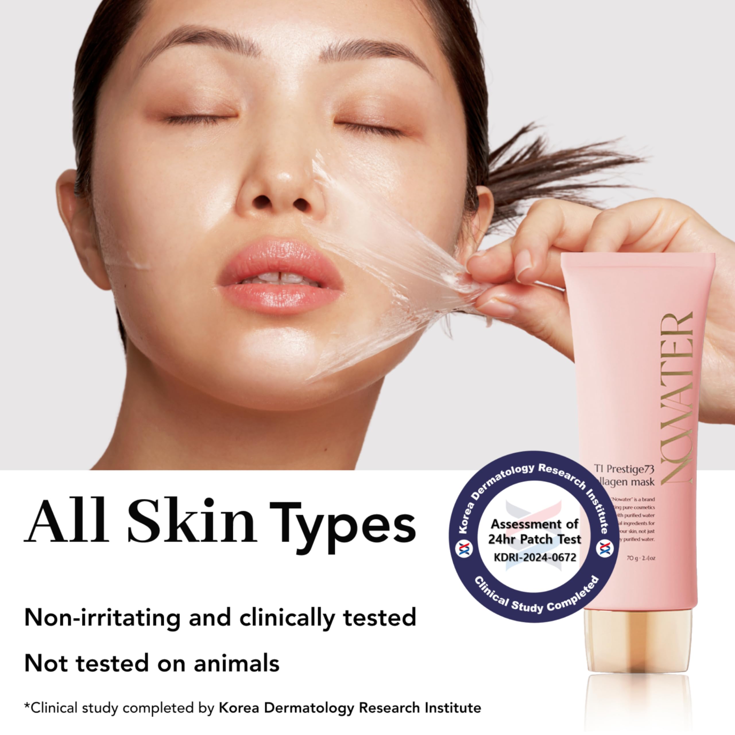 NOWATER Collagen Wrapping Mask 15-minute boost for refreshed look.