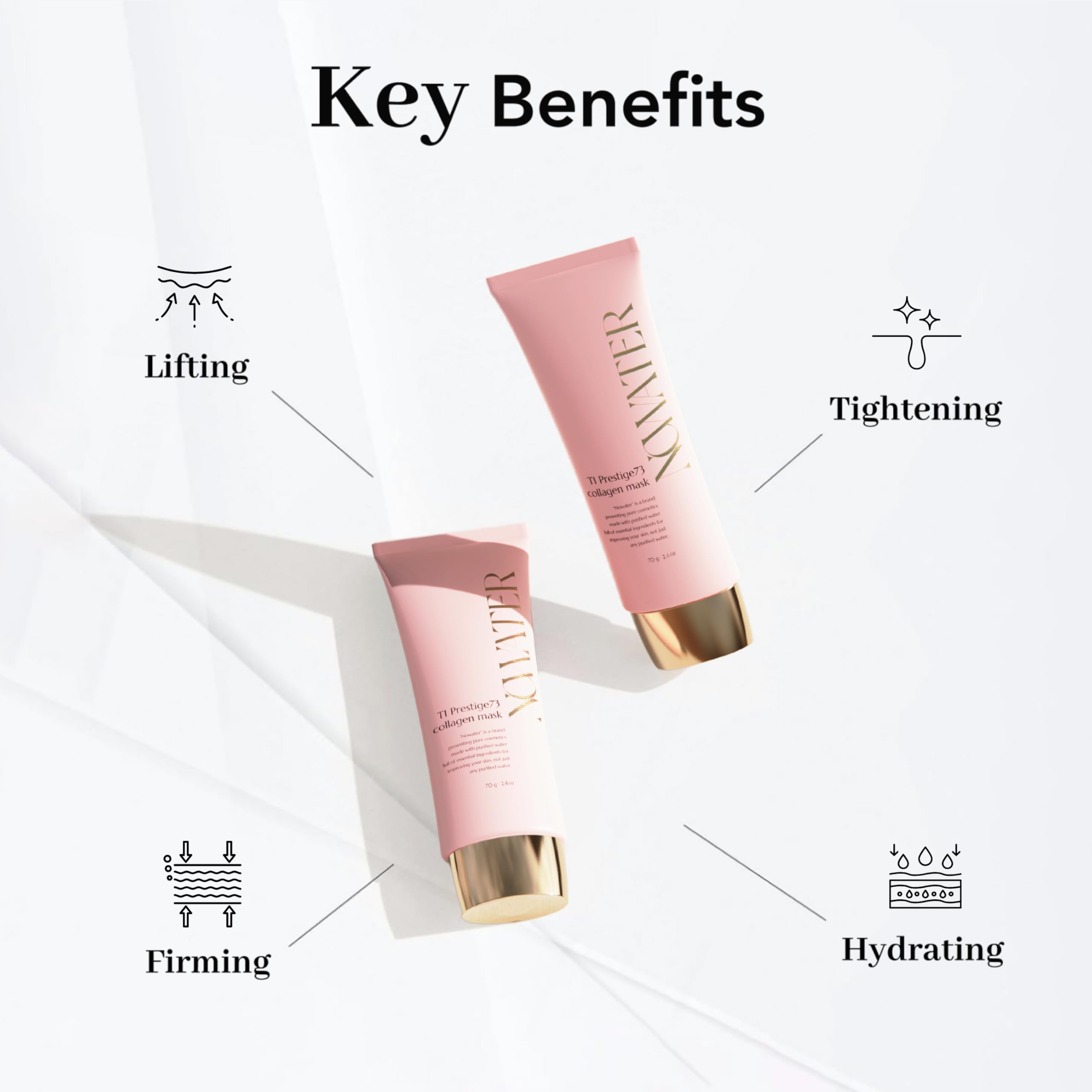 NOWATER Collagen Wrapping Mask delivering deep hydration with low molecular collagen.