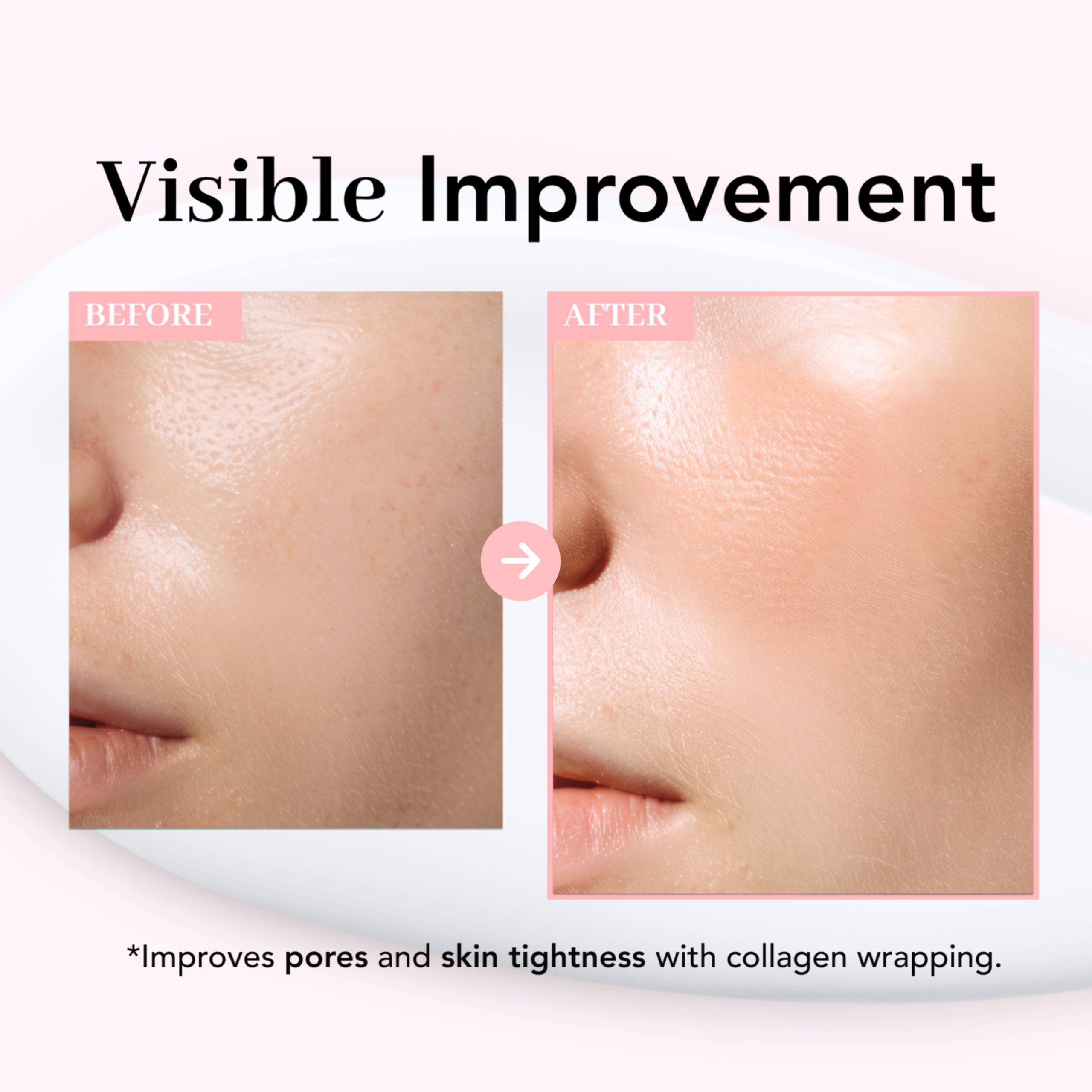 NOWATER Collagen Wrapping Mask being peeled off after use.