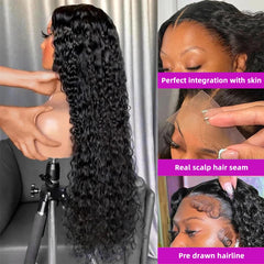 Noxlouis deep wave wig ready for styling with curl options