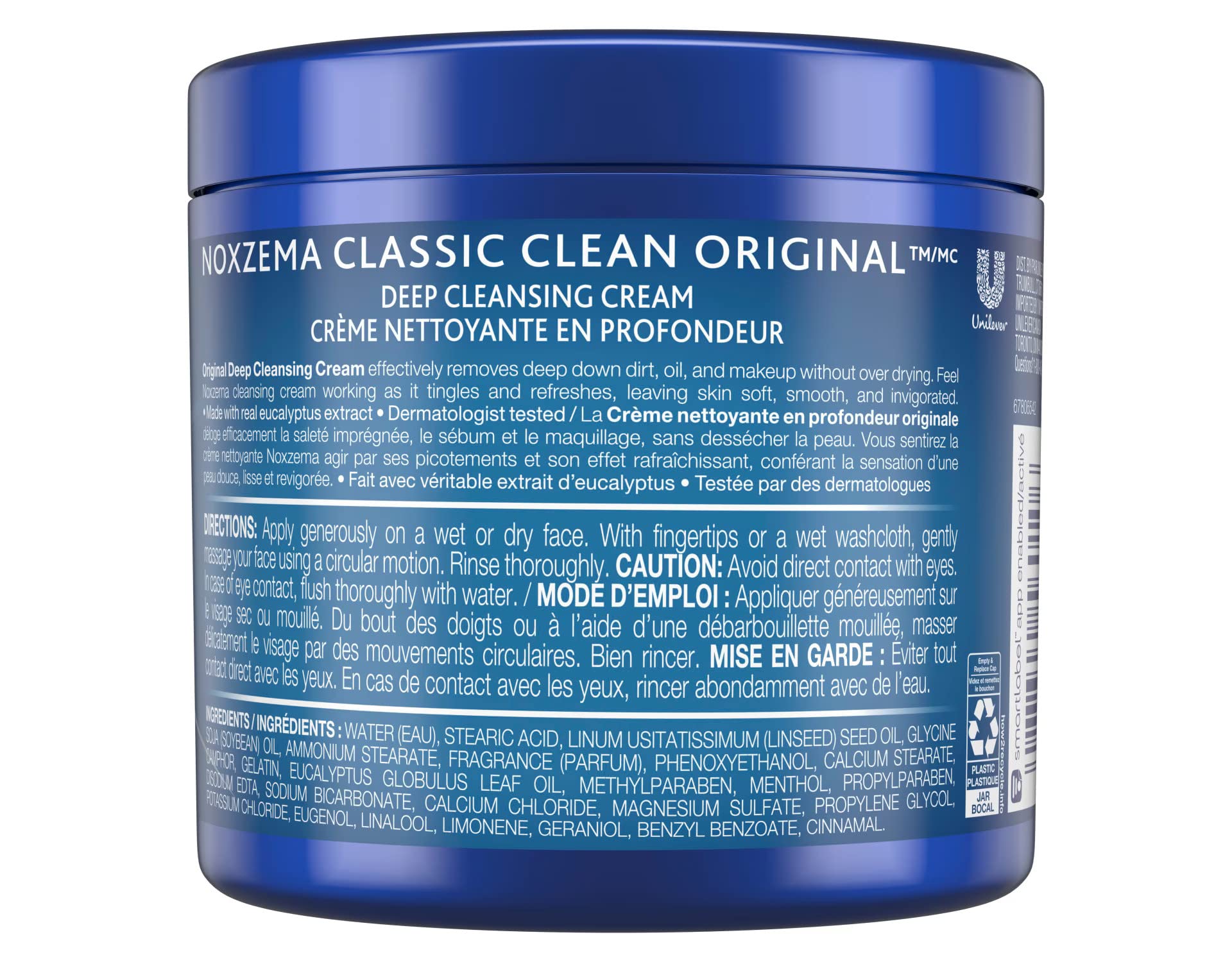Noxzema Classic Clean label detail emphasizing original formula and heritage