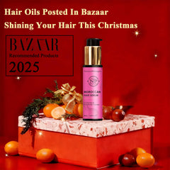 Close-up of NP Nature's Philosophy hair serum texture showing lightweight, non-greasy finish