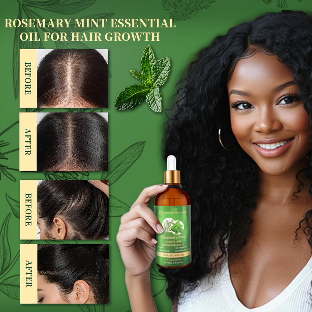 NP NATURES PHILOSOPHY Rosemary oil dropper close-up for easy application