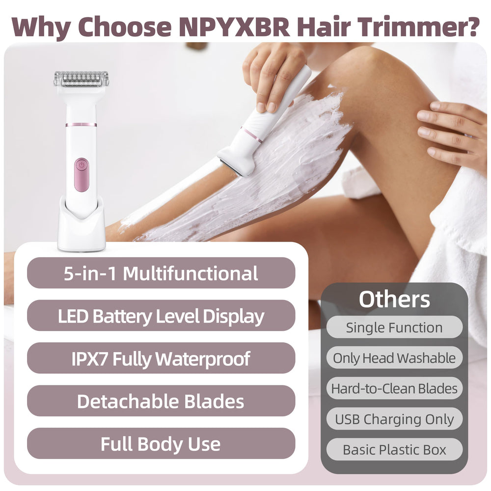 NPYXBR waterproof design for shower use and easy cleanup.