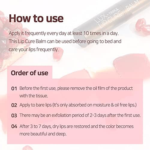 Lifestyle shot of NS BEAUTY Lux Triple Lip Cure Balm for day-to-night lip care