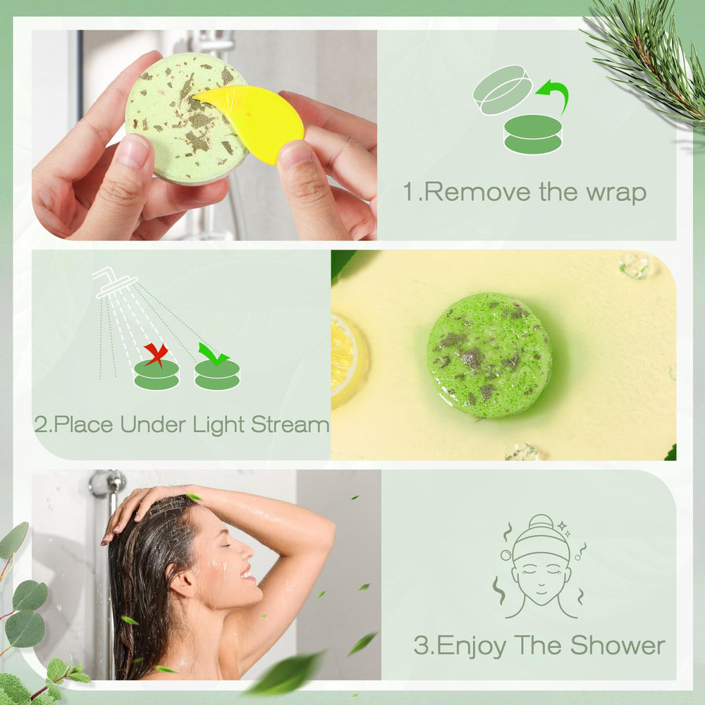 Nsrzua Shower Steamers Eucalyptus pack delivers refreshing energy