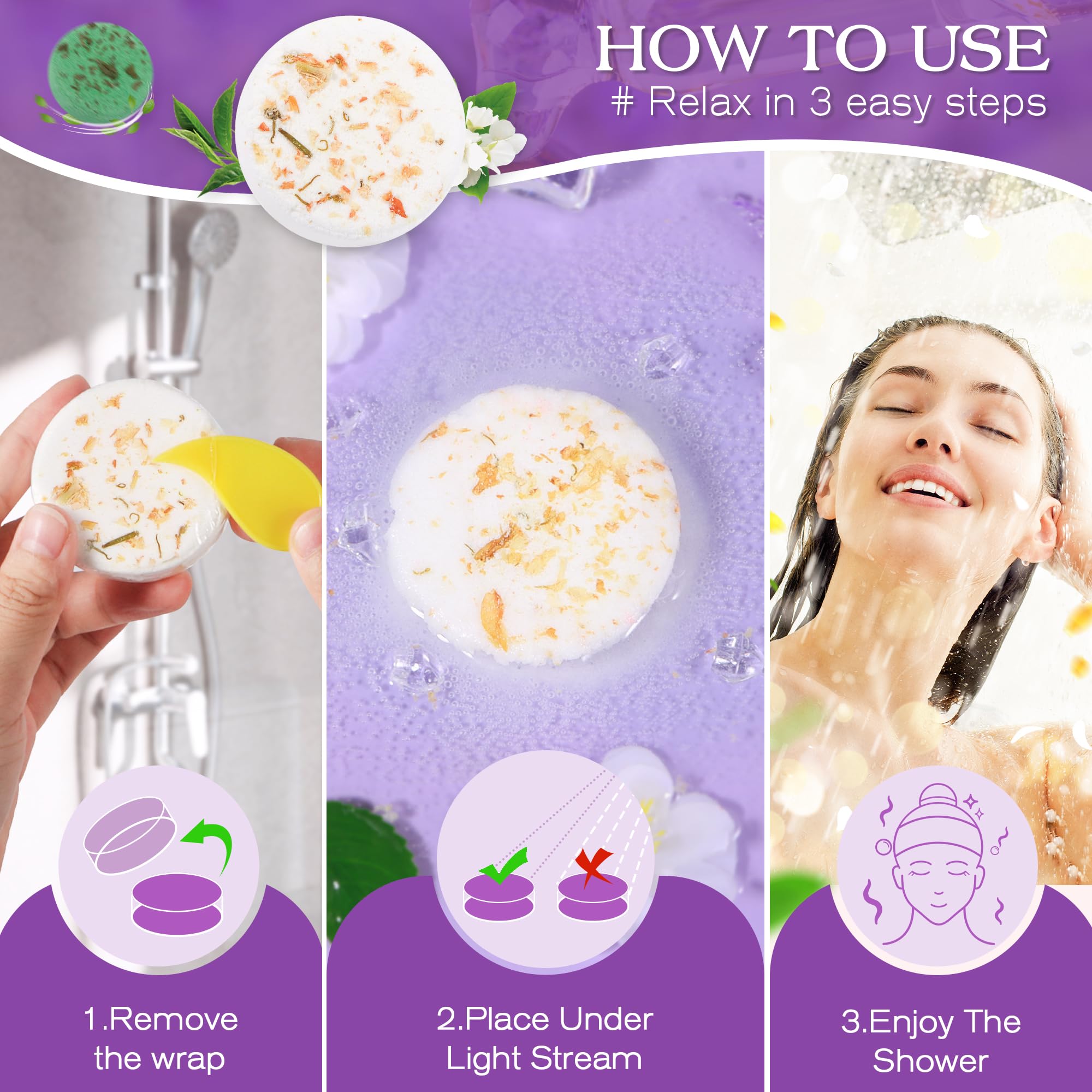 NSRZUA Eucalyptus fragrance steamer releasing refreshing notes during a shower