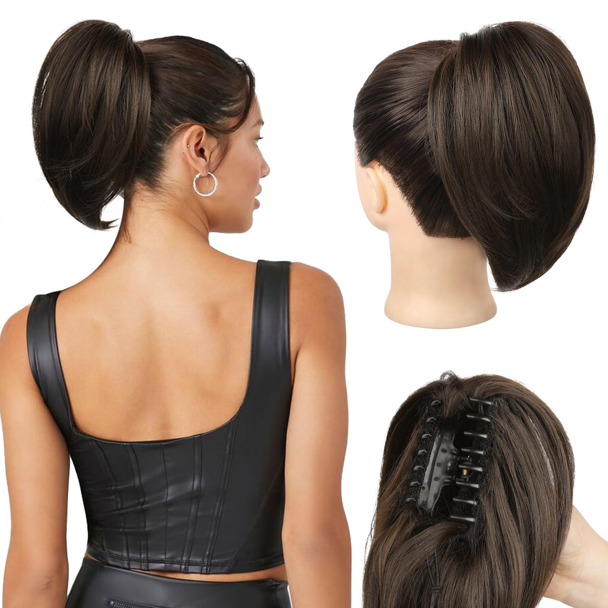 NTYNTY ponytail extension full-length clip-in for instant volume.