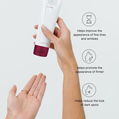 Nu Skin 180° Face Wash direct application on damp skin for gentle cleansing.