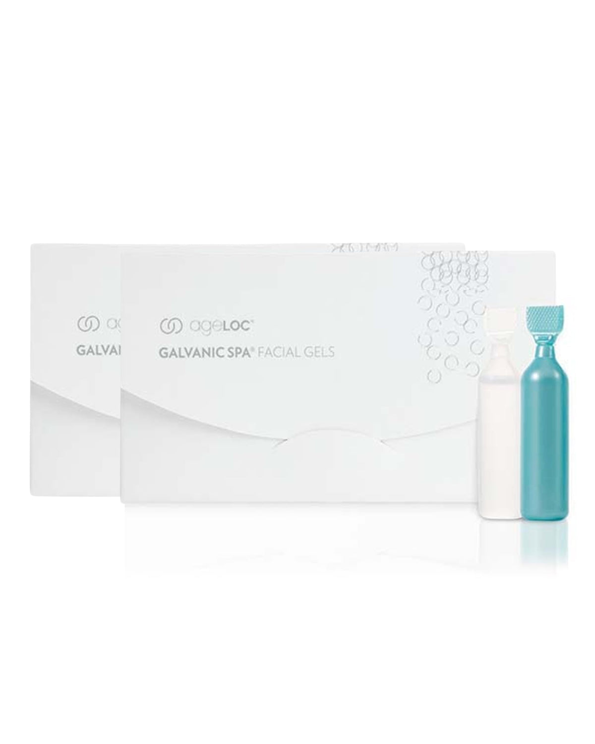 Nu Skin ageLOC GS Facial Gels two step regimen applied to clean skin promotes radiant youthful skin