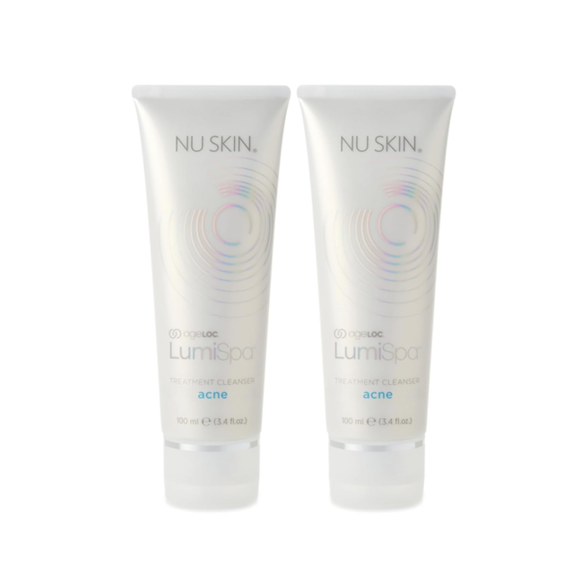 Nu Skin ageLOC LumiSpa cleanser bottle for deep cleansing and oil balance.